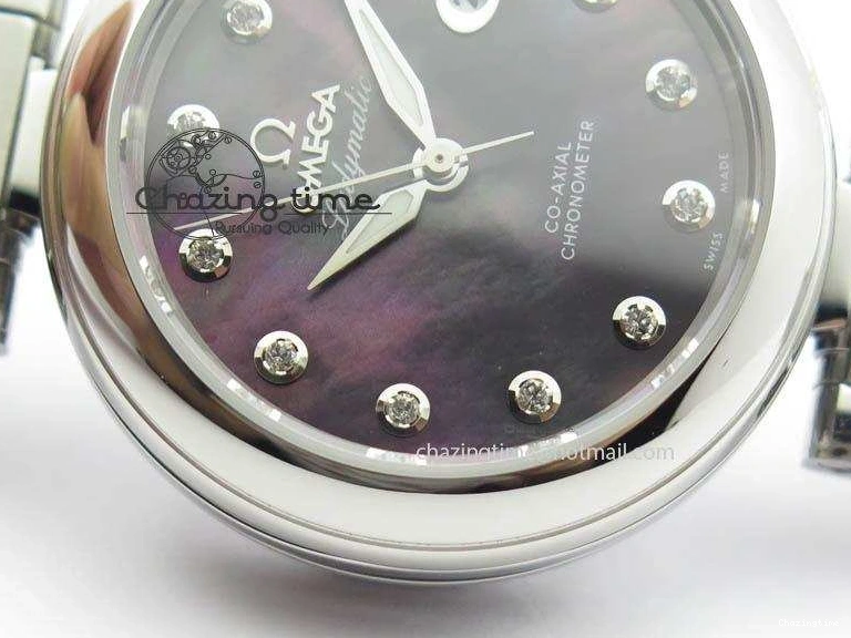 0106 De Ville Lady 34mm SS V6F 1:1 Best Edition Black MOP Dial On SS Bracelet SEIKO NH05A UrbanStyle 8152